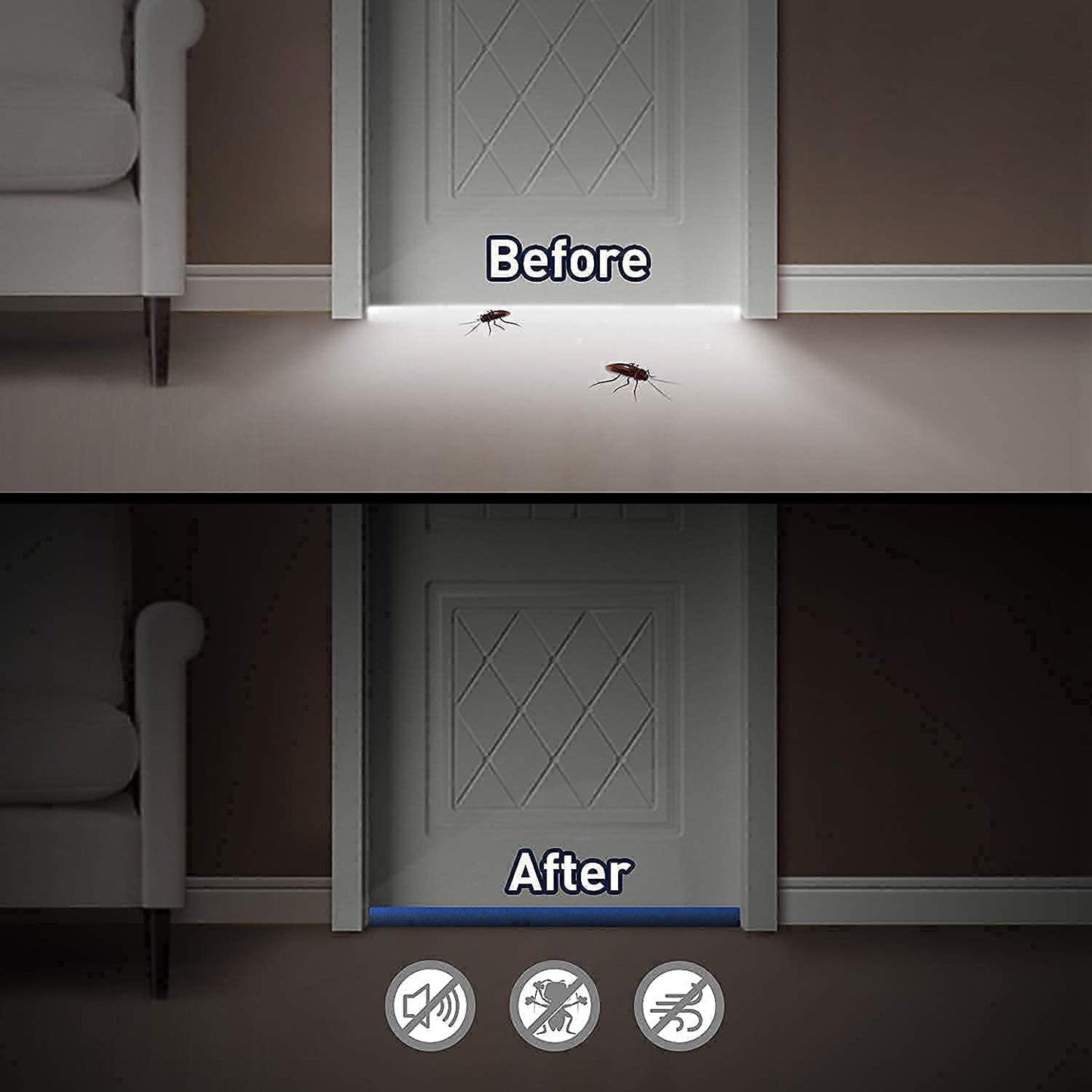 Door Bottom Sealing Strip Guard for Home