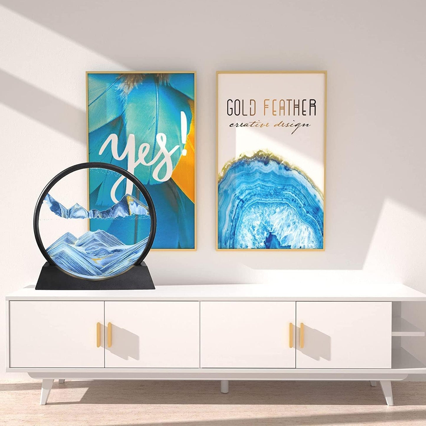5 Color Light Moving Sand Art Picture (1 Pc)