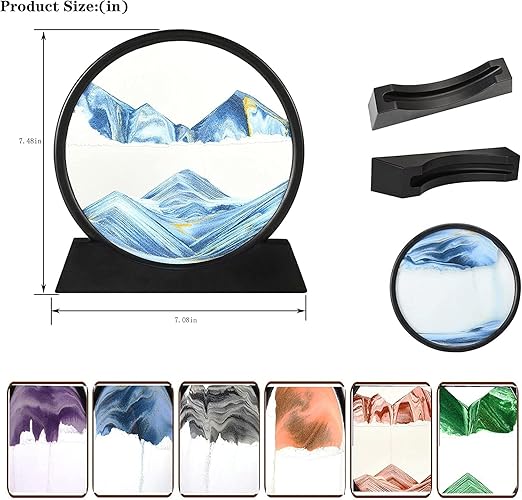 5 Color Light Moving Sand Art Picture (1 Pc)