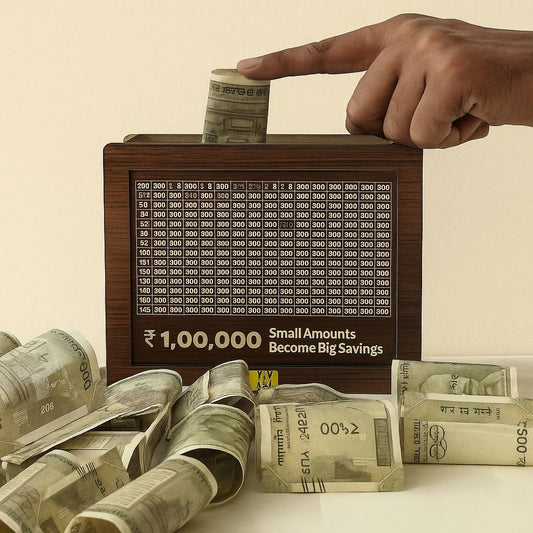 Wooden Money Piggy Bank Money Box with Sketch Pens