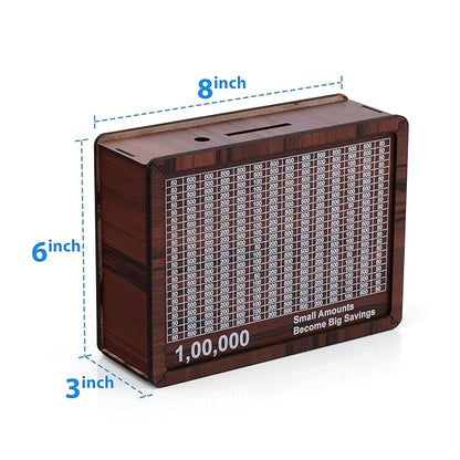 Wooden Money Piggy Bank Money Box with Sketch Pens